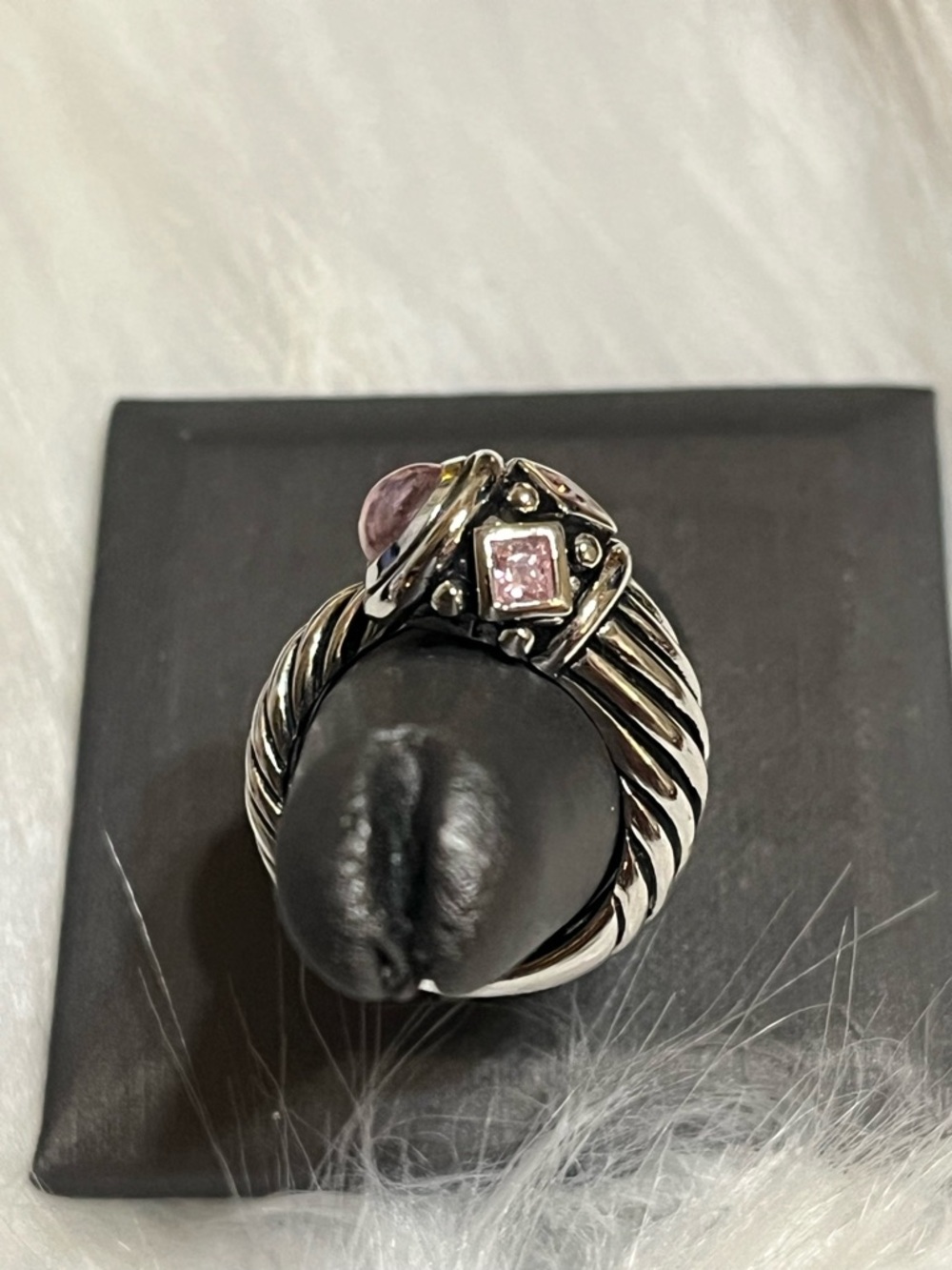 Pink Cable Wrap Around Ring - Picture 3 of 16
